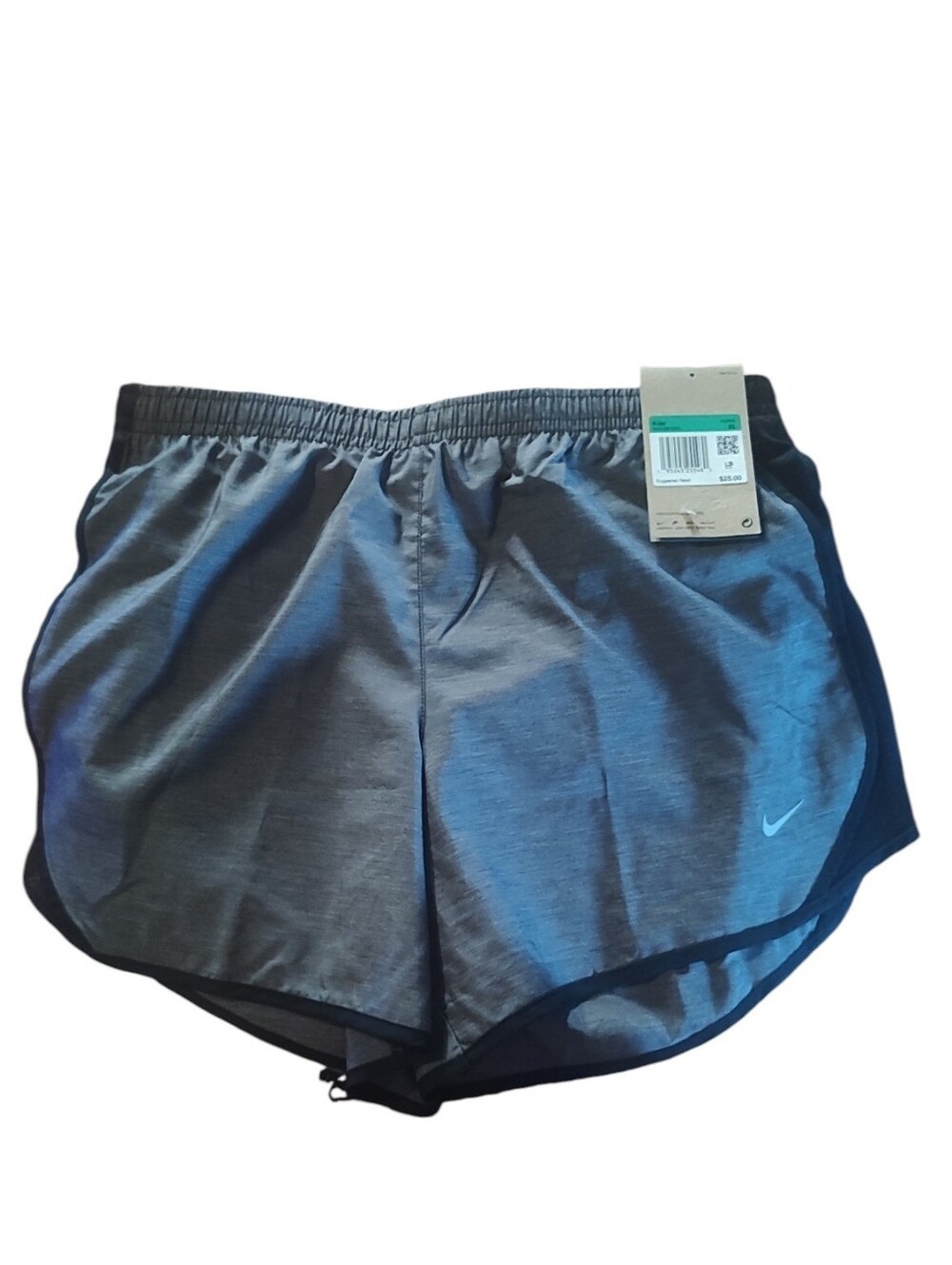 Nike Dri-Fit Gray & Black Kids Running Athletic Gym Shorts Lined NWT  Size XL